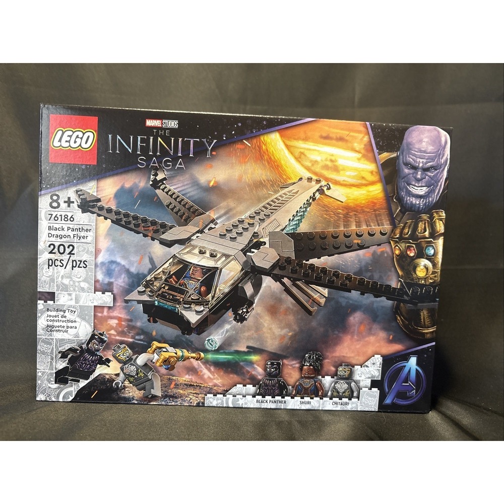 LEGO Marvel Studios Infinity Saga Black Panther Dragon Flyer Set 76186 NEW